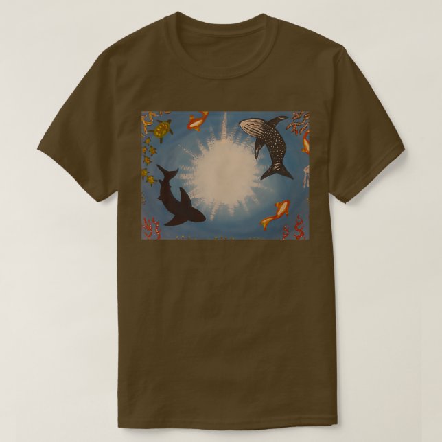 T-shirt Sous la mer Tableau (Design devant)