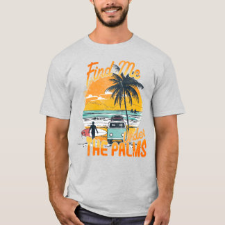 T-shirt Sous la plage de Palms Retro