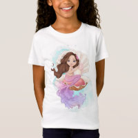 Sous la sirène de mer (Brunette) dans la coquille 