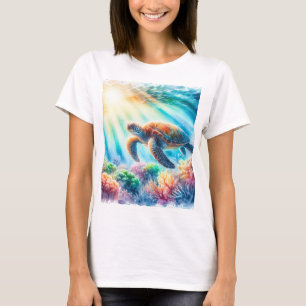 T-shirt sous la tortue de mer