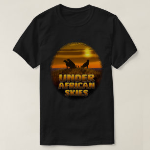 T-shirt Sous les cieux africains   Safari au coucher du so