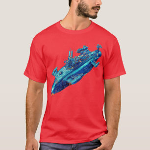 T-shirt Sous-marin psychédélique de style futuriste