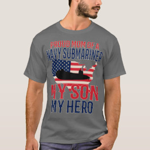 T-shirt Sous-marin Sous-marins Vétéran militaire Fière mam