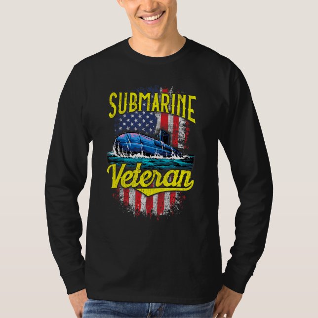 T-shirt Sous-marin Vétérinaire Retraité Sous-marin Us Sile (Devant)
