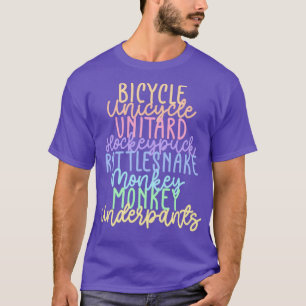 T-shirt Sous-vêtements singe Rainbow Fan citation noir