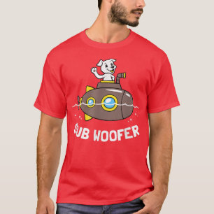T-shirt Sous- WooferFunny Chien Sous-marin Plaisanterie