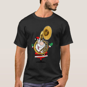 T-shirt Sousaphone Marching Band Noël Père Noël Cadeau pou