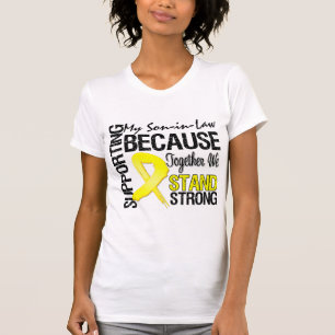 T-shirt Soutenant mon beau-fils nous nous tenons forts -