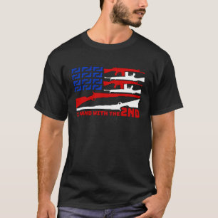 T-shirt Soutenez Fièrement Le Deuxième Amendement Gun Amer