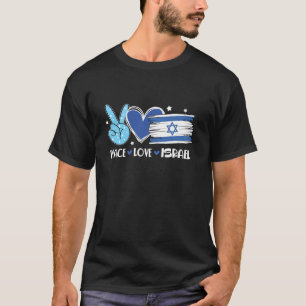 T-shirt Soutenez Israël aimer la paix Israël Hanoukka Meno