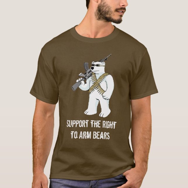 T-shirt Soutenez la droite d'armer des ours - customisés (Devant)