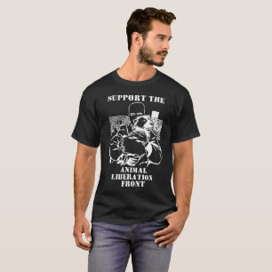 T-shirt SOUTENEZ le végétalien Unis d'ALF d'avant de