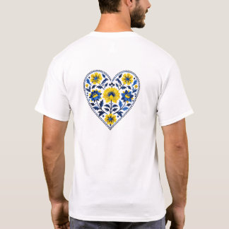 T-shirt Soutenez l'Ukraine avec la peinture traditionnelle