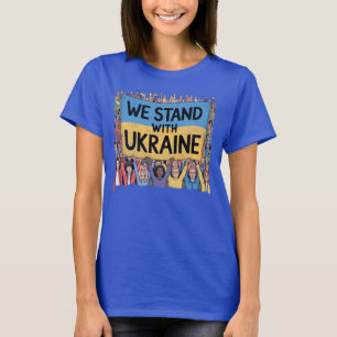 T-shirt Soutenez l'Ukraine Crowd Design, Unité et Liberté