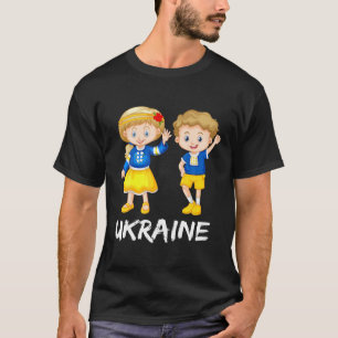 T-shirt Soutenez l'Ukraine Je me tiens avec le drapeau ukr