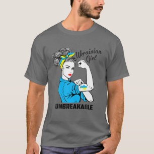 T-shirt Soutenez l'Ukraine Une fille indestructible forte