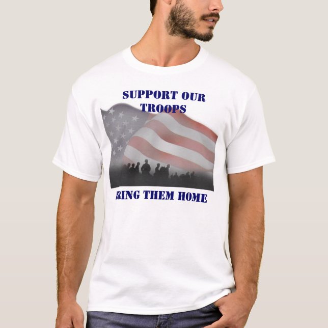 T-SHIRT SOUTENEZ NOS TROUPES LES AMÈNENT À LA MAISON (Devant)