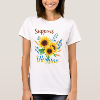 T-shirt Soutenez Ukraine Sunflower
