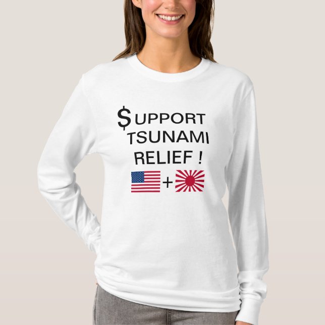 T-SHIRT SOUTENEZ UN SOUTIEN AU SECOURS DE TSUNAMI ! (Devant)