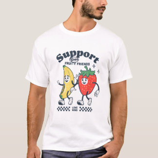 T-shirt Soutenez Vos Amis Fruits Cute Pride