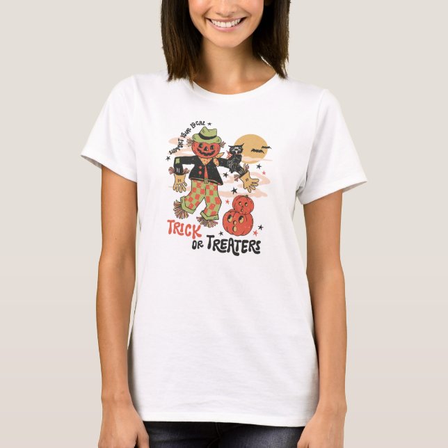 T-shirt Soutenez Vos Traitements Ou Trick Locaux (Devant)