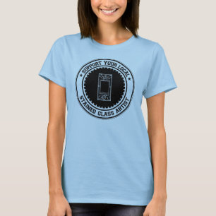 T-shirt Soutenez votre artiste en verre souillé de gens d