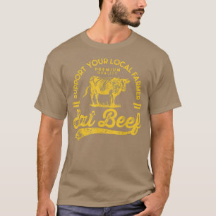 T-shirt Soutenez votre fermier local mangez du boeuf