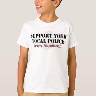 T-shirt Soutenez votre police locale - Laissez des emprein
