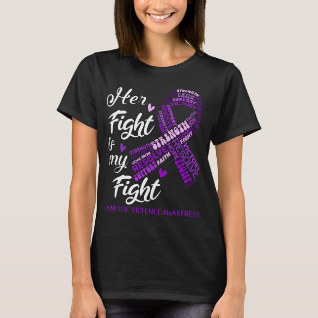T-shirt Soutenir les dons de guerriers de la violence fami (Devant)