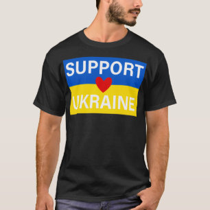 T-SHIRT SOUTENIR L'UKRAINE AVEC LE COEUR