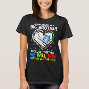 T-shirt Soutenir Mon Grand Frère Ensemble Nous Gagnerons A