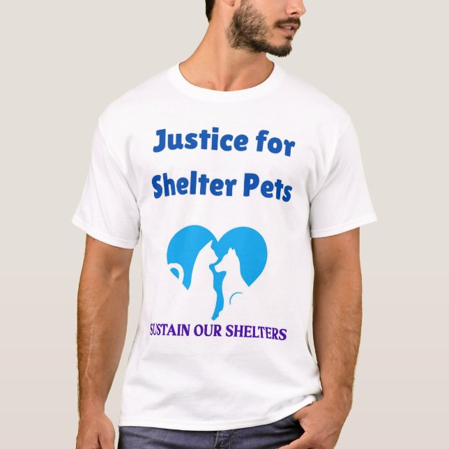T-shirt Soutenir nos abris Justice pour les animaux domest (Devant)