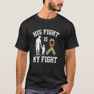 T-shirt Soutenir Papa Fils Famille Enfants Autistes Autism