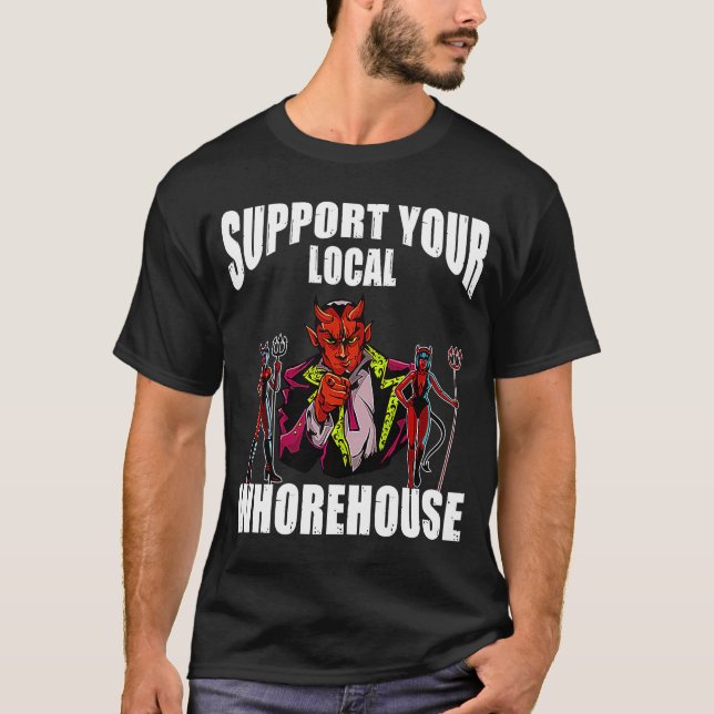 T-shirt soutenir votre maison de surveillance locale (Devant)