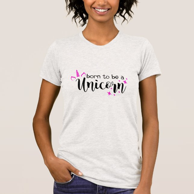 T-shirt Soutenu pour être une licorne (Devant)