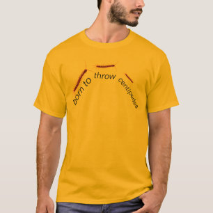 T-shirt soutenu pour jeter des centipèdes