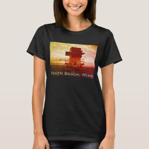 T-shirt South Beach, Miami Lifeguard Tower (Secourt de Sur