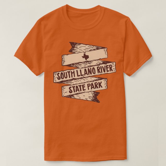 T-shirt South Llano River State Park Texas TX Wilderness  (Design devant)