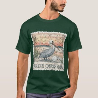T-shirt South olina Stamp State Distressed Vintage United 