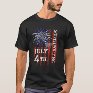T-shirt Southport NC 4 juillet fête de l'indépendance