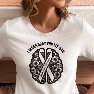T-shirt Soutien à la sensibilisation à la tumeur du cervea
