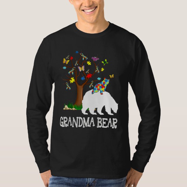 T-shirt Soutien à l'ours de grand-mère sensibilisation sur (Devant)