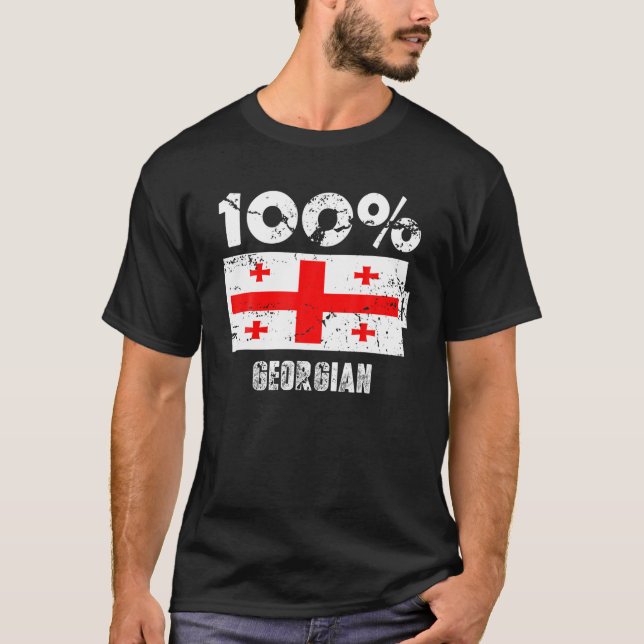 T-shirt Soutien au drapeau de Géorgie | Puissance de batte (Devant)