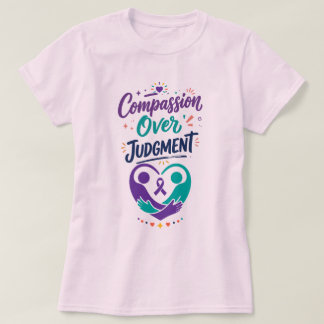 T-shirt Soutien au ruban violet pour la santé mentale 