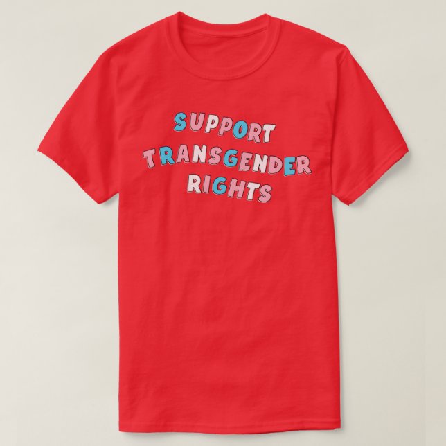 T-shirt Soutien aux droits transgenres1 (Design devant)
