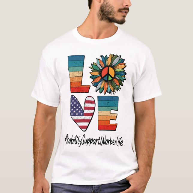 T-shirt Soutien aux personnes handicapées Vie de paix Amou (Devant)