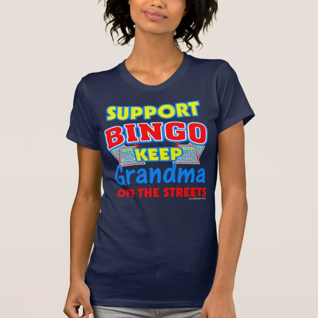 T-shirt Soutien Bingo Grandma Funny (Devant)