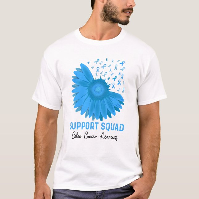 T-shirt Soutien de l'équipe Colon Sensibilisation au cance (Devant)