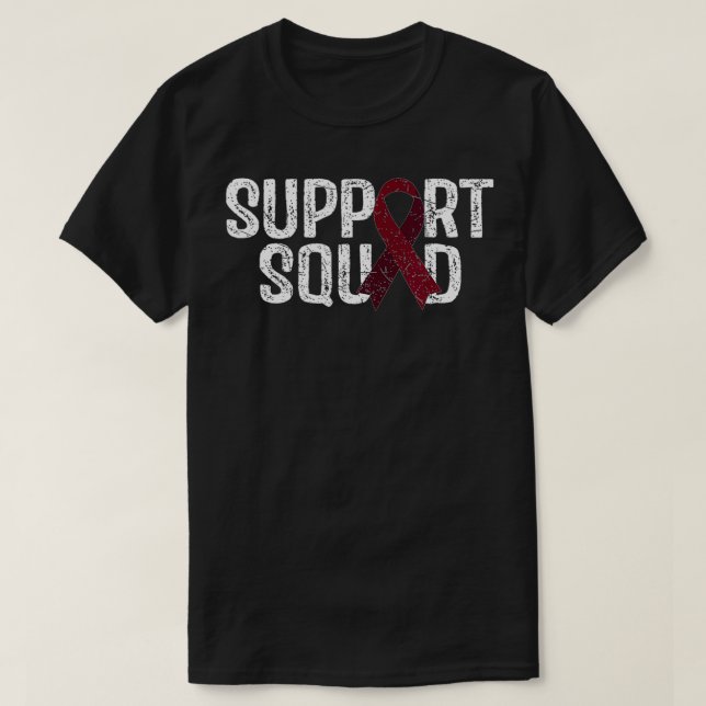T-shirt Soutien de l'équipe de sensibilisation aux myélome (Design devant)