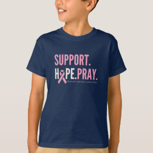 T-shirt soutien du cancer du sein espoir prier Enfants T-s